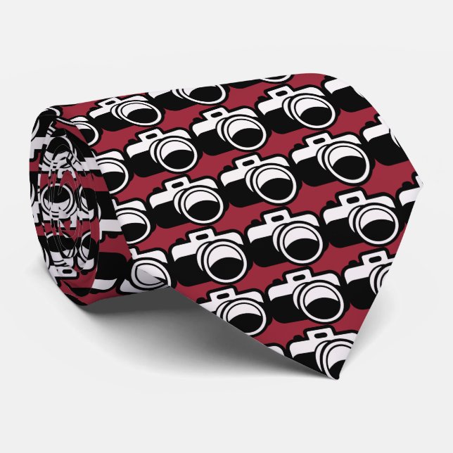Corbata Necktie de diseño de cámara fotográfica (Enrollado)