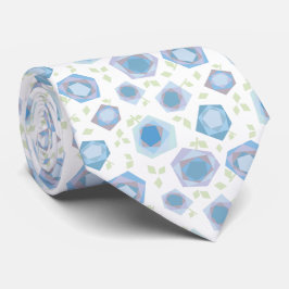 Corbata Necktie de diseño de Rosa geométrico dibujado a ma
