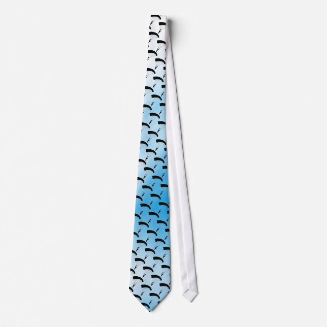 Corbata Necktie de diseño para submarinismo con paracaidis (Anverso)