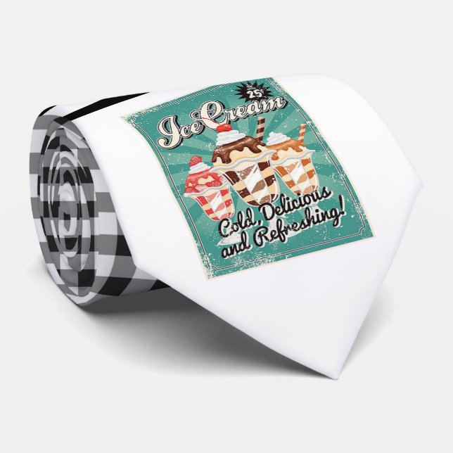 Corbata Necktie de helado retro (Enrollado)