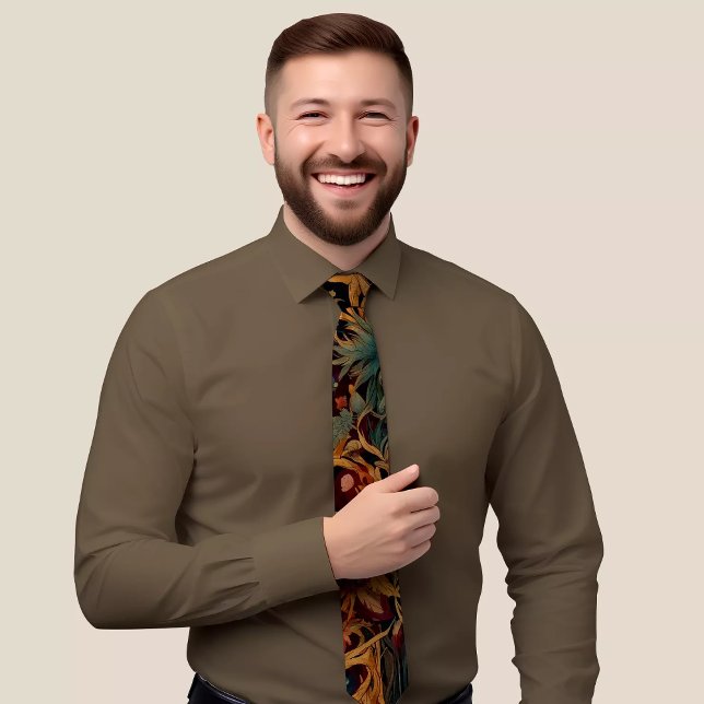 Corbata Necktie de impresión floral en negrita (Subido por el creador)
