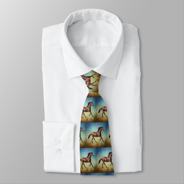 Corbata Necktie de impresión para caballos occidentales (Atado)