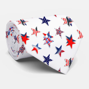 Corbata Necktie de las estrellas azules rojas de los Estad