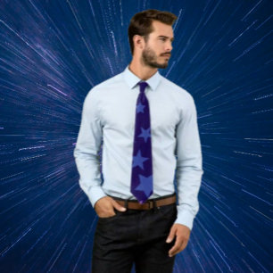 Corbata Necktie de los susurros celestes - Estrellas azule