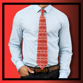 Corbata Necktie de Navidades rojos y blancos festivos