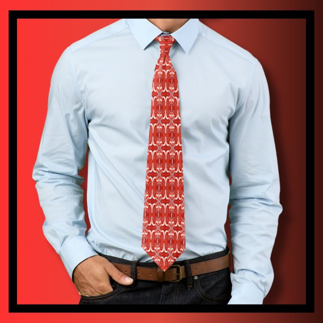 Corbata Necktie de Navidades rojos y blancos festivos (Subido por el creador)