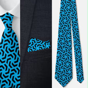 Corbata Necktie de patrón geométrico cútrico colorido