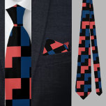 Corbata Necktie de patrón geométrico cútrico colorido<br><div class="desc">Necktie de patrón geométrico cútrico colorido.</div>