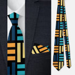 Corbata Necktie de patrón geométrico cútrico colorido<br><div class="desc">Necktie de patrón geométrico cútrico colorido.</div>
