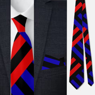 Corbata Necktie de patrón geométrico cútrico colorido