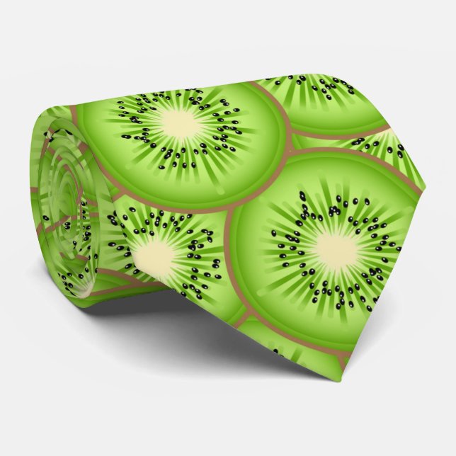 Corbata Necktie del patrón de fruta de Kiwi (Enrollado)