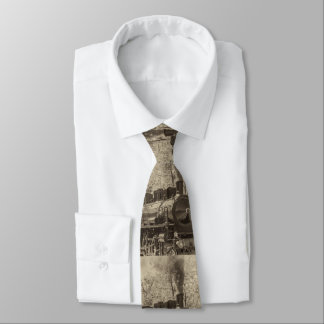 Corbata Necktie del tren de vapor de vintage