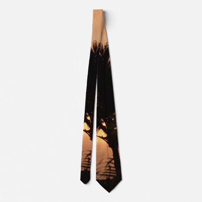 Corbata Necktie masculina del atardecer de Hawái (Reverso)