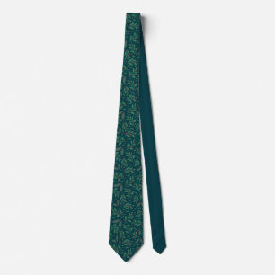 Corbata Necktie Navidades Mistletoe y Holly