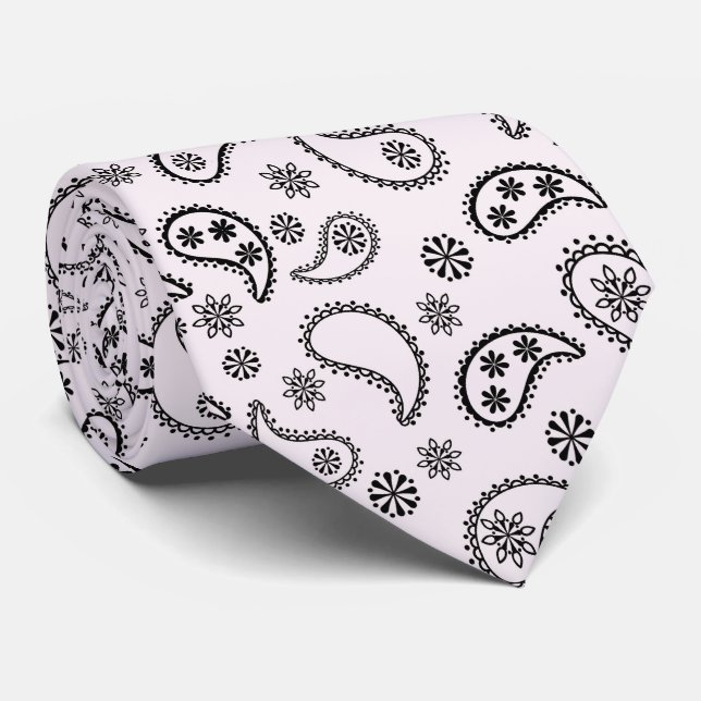 Corbata Necktie para impresión de banana en blanco y negro (Enrollado)