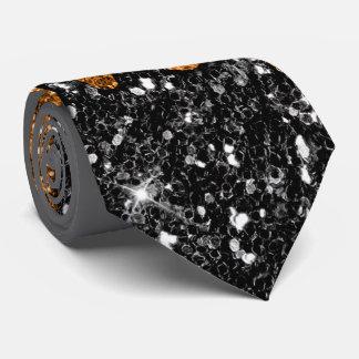 Corbata Necktie Purpurina negro y cobre