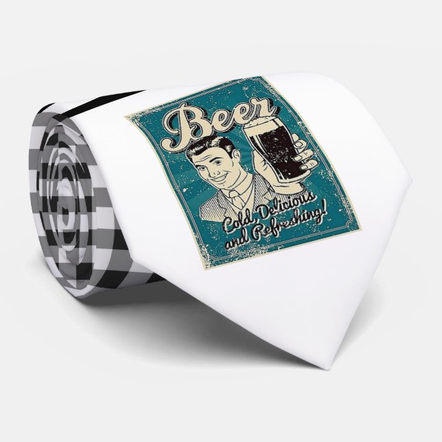 Corbata Necktie Retro Beer (Enrollado)