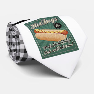 Corbata Necktie retro Hot Dog