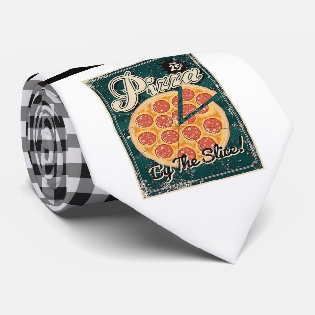 Corbata Necktie Retro Pizza (Enrollado)