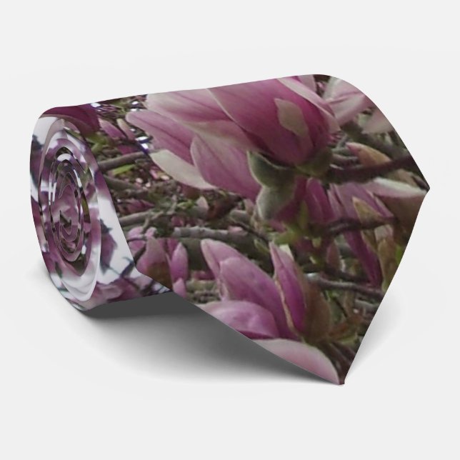 Corbata Necktie - Saucer Magnolia (Enrollado)