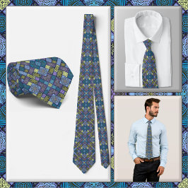 Corbata NECKTIE - Tonos de amarillo verde azul y violeta
