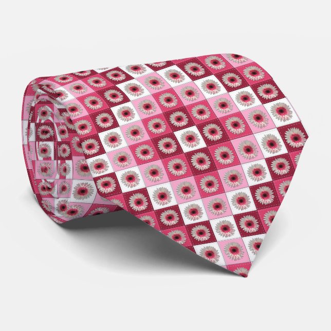 Corbata Necktie - Watermelon Lollipop Daisy Quilt (Enrollado)