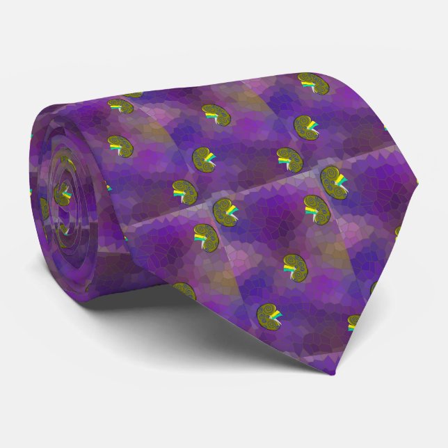 Corbata Nefrología Artsy Kidney Tie Purple (Enrollado)