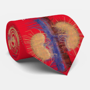 Corbata Nefrología Artsy lll Kidney Design Red