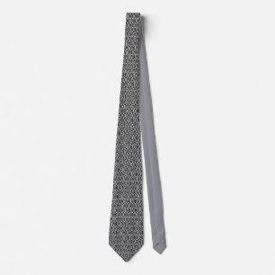 Corbata Negra Blanca Hexágono Patrón Geométrico