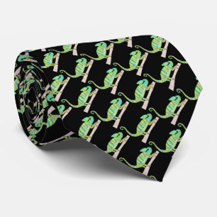 Corbata (negra) - Camaleón Verde