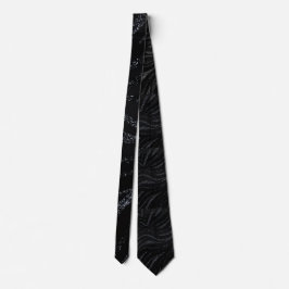 Corbata negra con estampado, traje moderno para ho