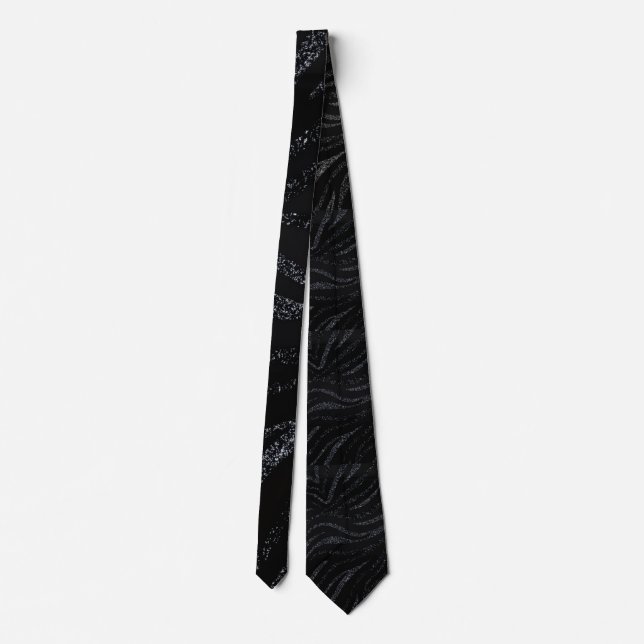 Corbata negra con estampado, traje moderno para ho (Reverso)