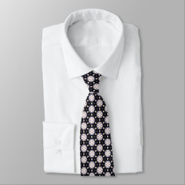 Corbata negra con estrellas puntiagudas