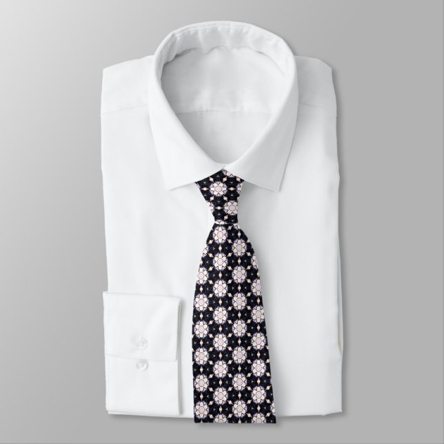 Corbata negra con estrellas puntiagudas (Atado)