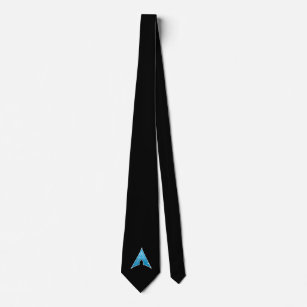 Corbata negra con logo Linux