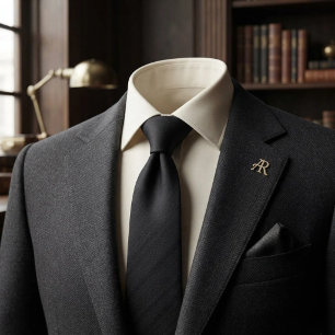 Corbata negra con raya de sombra negra