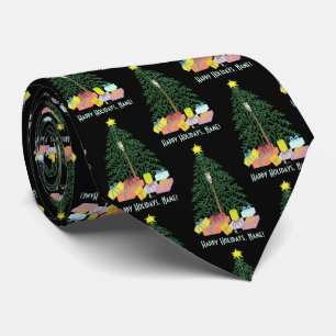 Corbata Negra de Árbol de Navidad