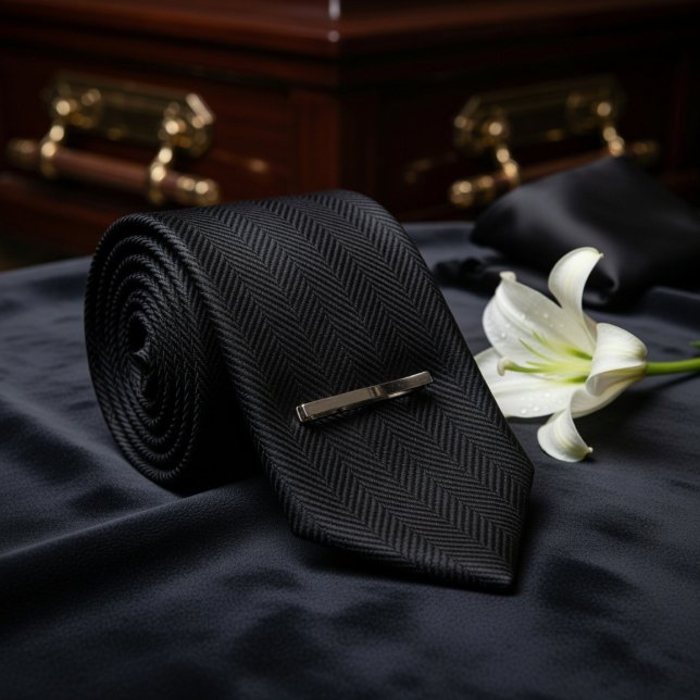 Corbata negra de cuadros Funeral  (Subido por el creador)