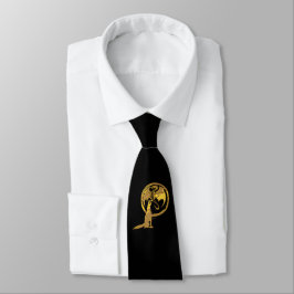 Corbata negra de oro de Wolf y Dragon