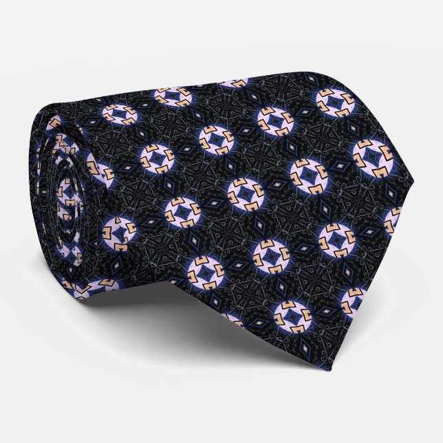 Corbata negra de Space Pods (Enrollado)