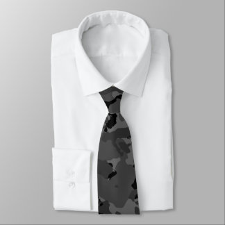 Corbata negra del camuflaje