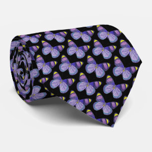 Corbata (negra) - Mariposa Morada