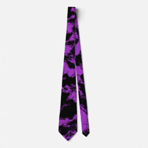 Corbata negra morada