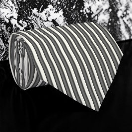 Corbata Negra y Blanca a Rayas Personalizada