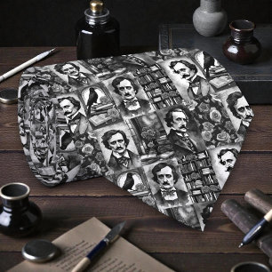 Corbata negra y blanca de Edgar Allan Poe