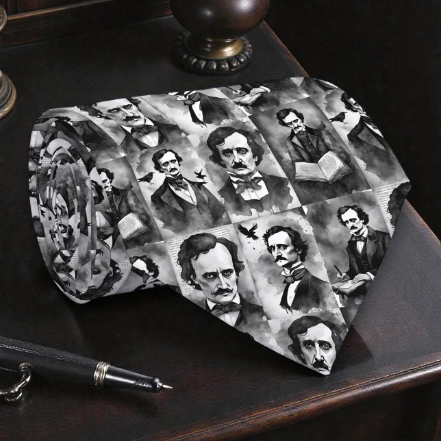 Corbata negra y blanca de Edgar Allan Poe (Subido por el creador)