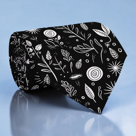 Corbata negra y blanca personalizada