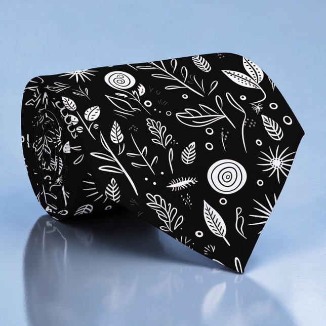 Corbata negra y blanca personalizada (Subido por el creador)