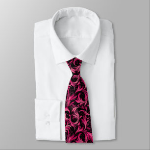 Corbata negra y rosa llena de personalidad