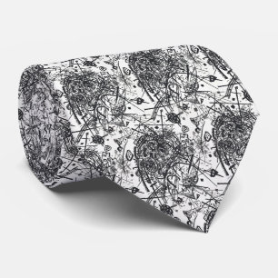 Corbata Negrita Abstract Kandinsky Necs Tie - Artful Flair